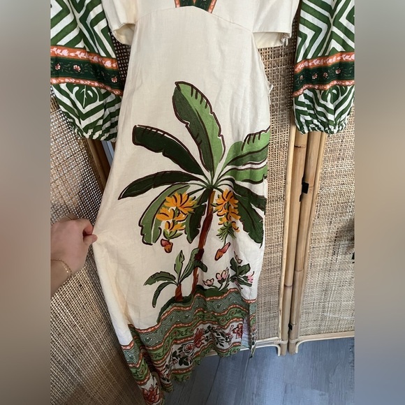 Farm Rio x Anthropologie Palm V-Neck Midi Dress - Picture 6 of 10